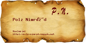 Polz Nimród névjegykártya